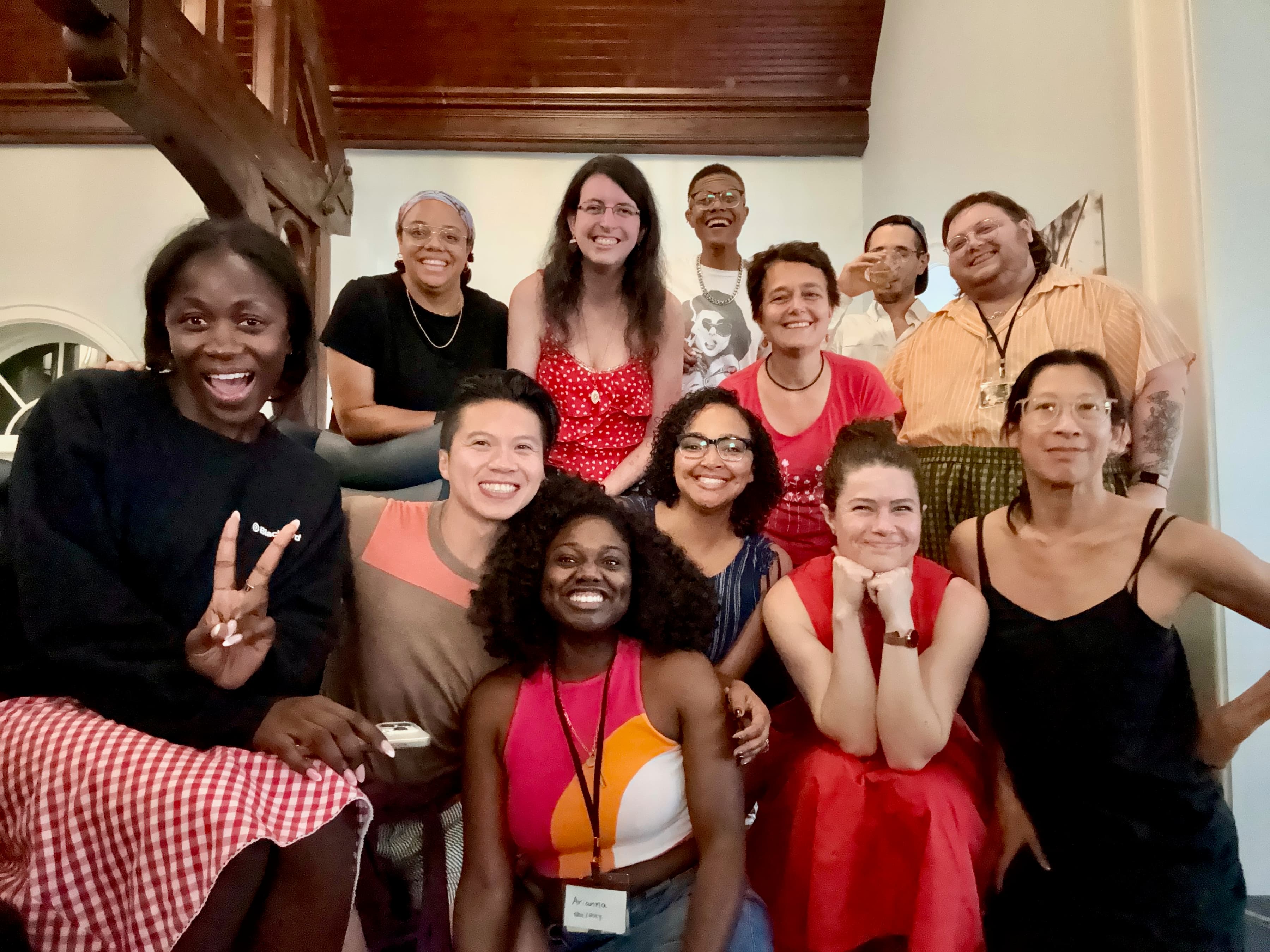 group picture of twelve people smiling
